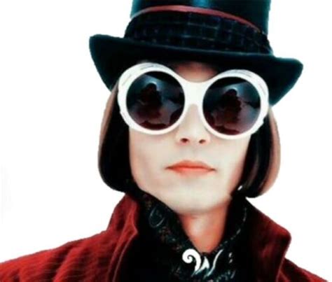 willy wonka with sunglasses.